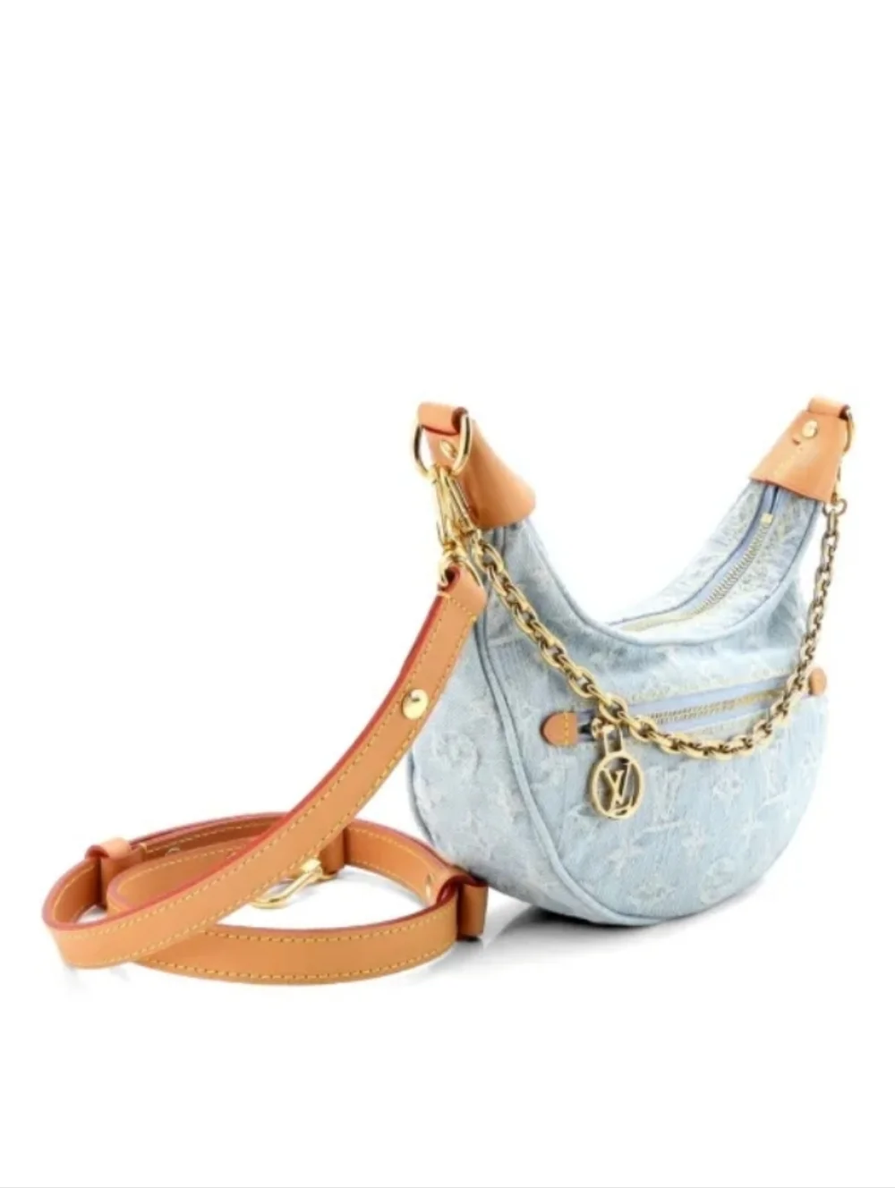 Denim Loop Monogram Hobo Bag - Picture 7 of 12